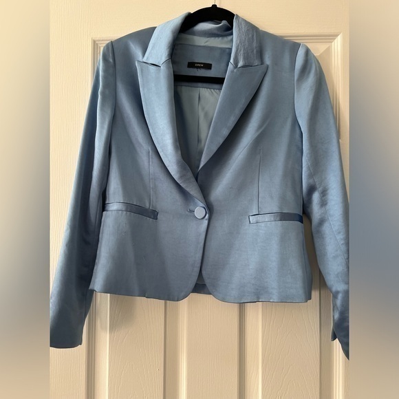 DREW Jackets & Blazers - DREW BLUE SATINY BLAZER SIZE XS